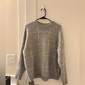 Abercrombie & Fitch Gray Windowpane Sweater Size Large